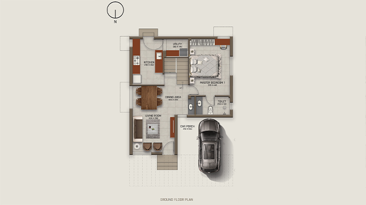 Built up Area : 1853 Sq.Ft