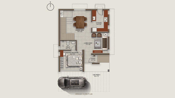 Built up Area : 1763 Sq.Ft